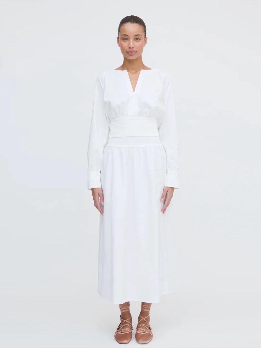 Hill House white Delphine maxi skirt